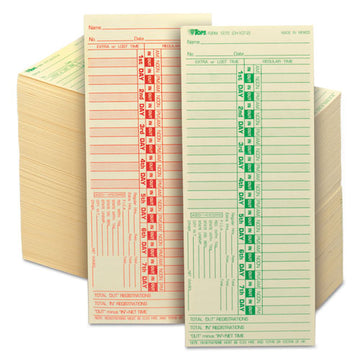 TOPS™ Time Clock Cards, Replacement For Ch-107-2, Two Sides, 3.5 X 9, 500-box freeshipping - TVN Wholesale